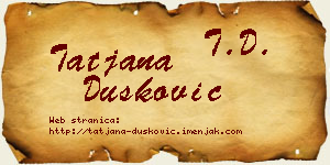 Tatjana Dušković vizit kartica